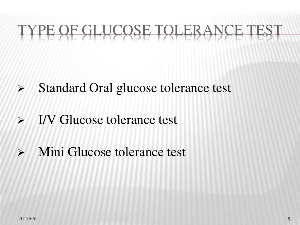 glucose tolerance test indication and procedure