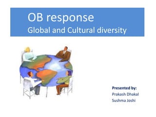 OB response
Global and Cultural diversity




                        Presented by:
                        Prakash Dhakal
                        Sushma Joshi
 