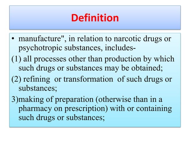 Narcotic and Psychotropic Substance act 1985