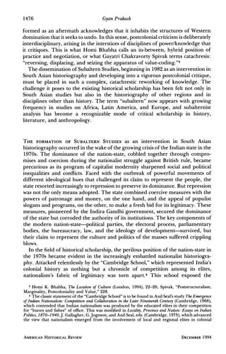 Prakash sulbalternstudies