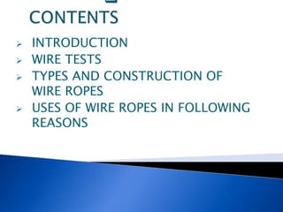 wire ropes | PPTX