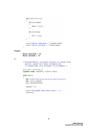 mfachrz@gmail.com
Copyright@PIK-Unsri Maret 2006
6
Output:
2.
 