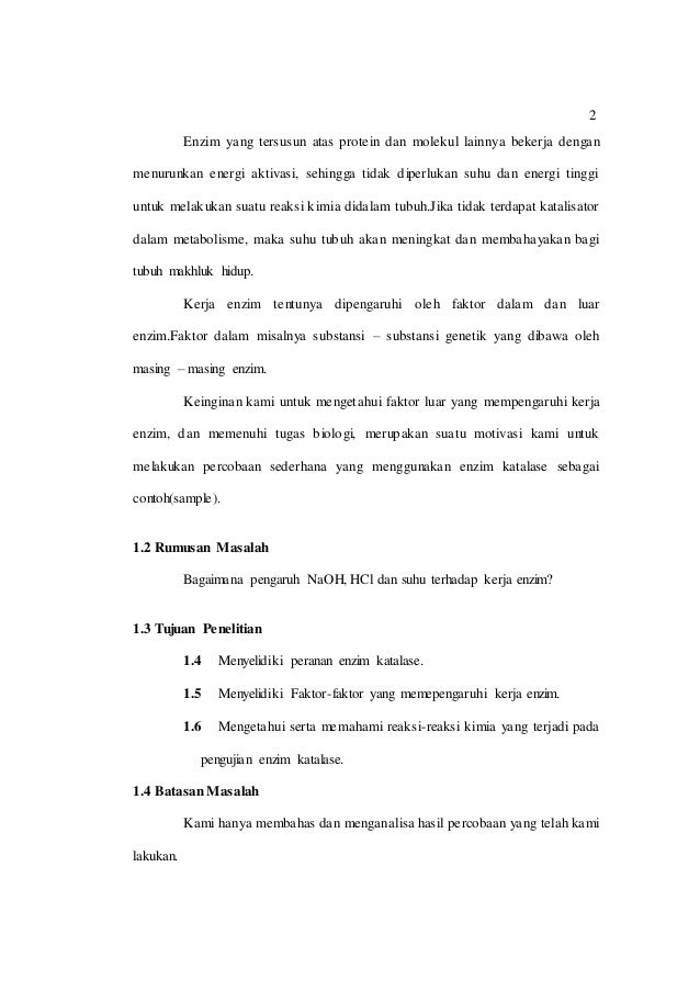 Praktek Biologi Peran Enzim Katalase Sman 1 Dringu Kab Probolinggo