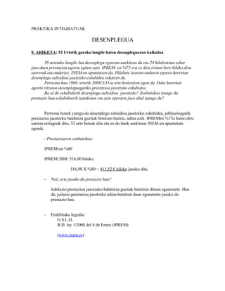 DESENPLEGUA, 9. ariketa