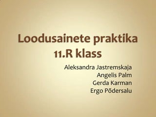 Aleksandra Jastremskaja
           Angelis Palm
         Gerda Karman
        Ergo Põdersalu
 