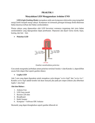 PRAKTIK ARDUINO UNO SMK NEGERI 7 SAROLANGUN | PDF