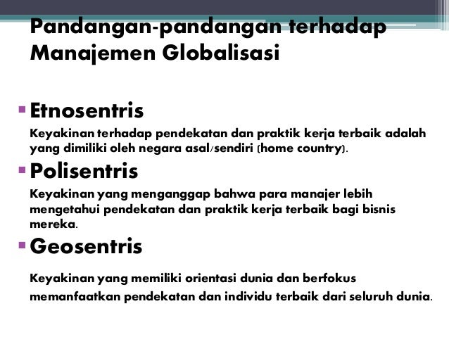 Manajemen forex dan lingkungan global