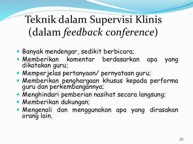 Supervisi Pembelajaran Dan Klinis