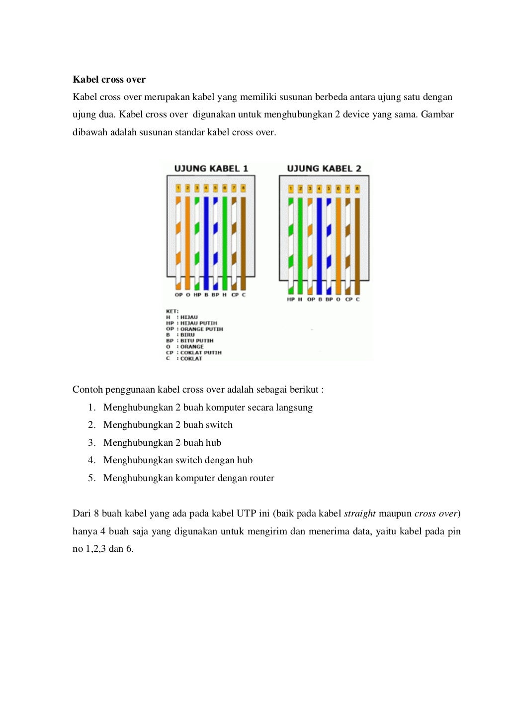 Praktikum1 komdat_pembuatan kabel UTP (stright dan cross)