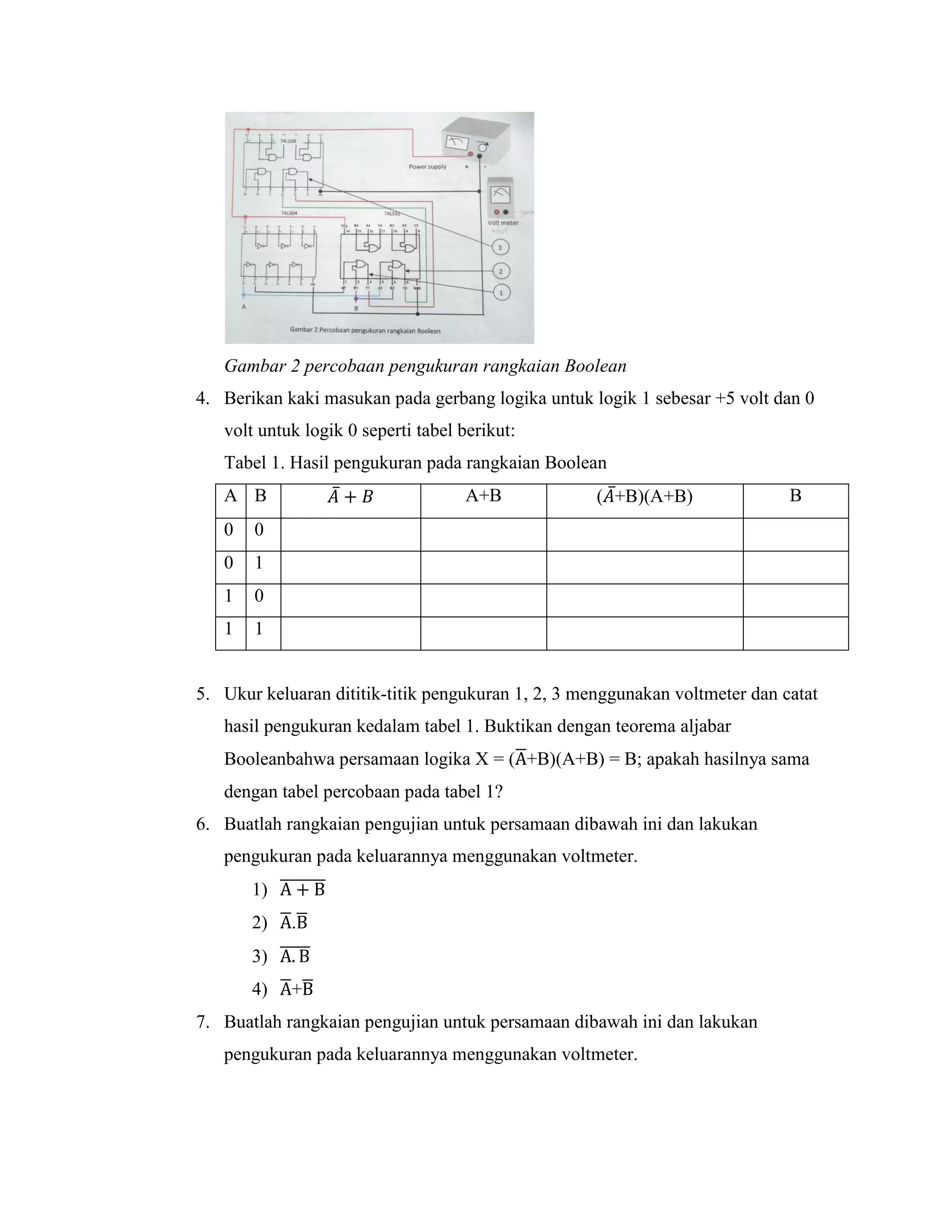 Praktikum2-teorema boolean dan demorgan | PDF