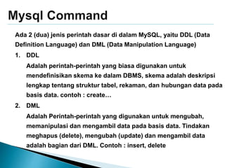 Pengetahuan menegani dasar dari Basis Data | PPTX