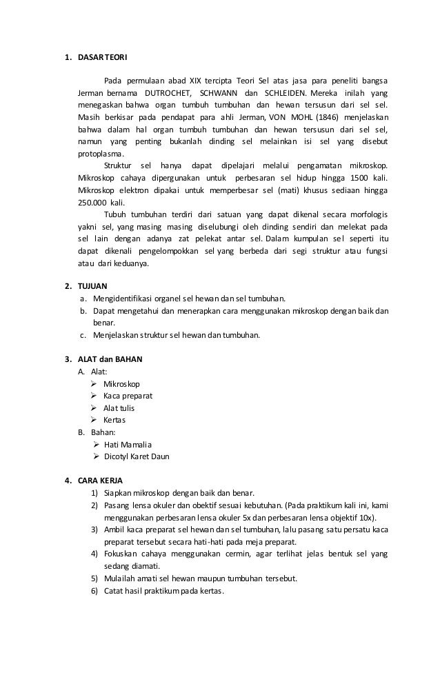 Praktikum Biologi Praktikum Biologi