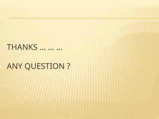 THANKS … … …
ANY QUESTION ?
 