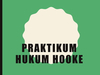 PRAKTIKUM
HUKUM HOOKE
 