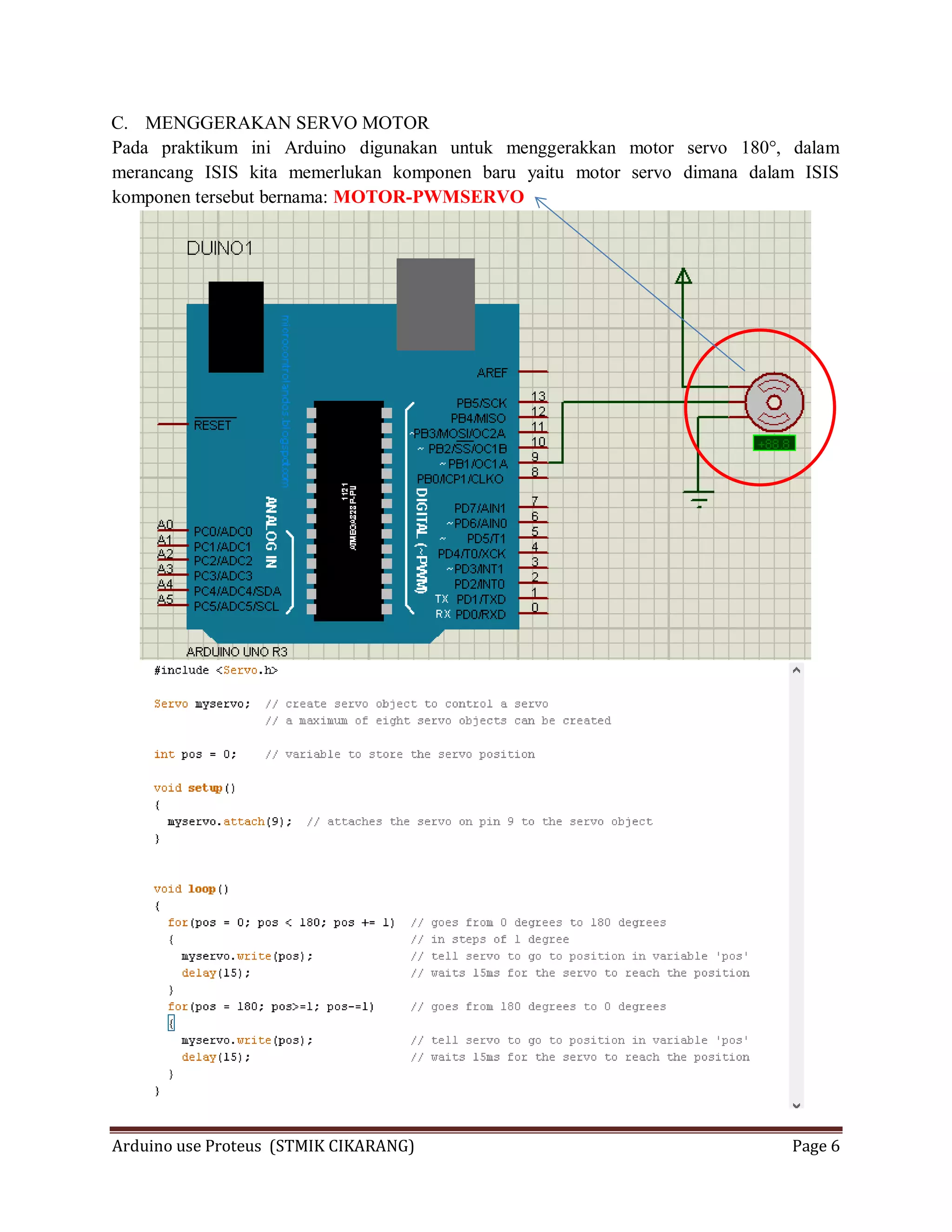 Praktikum iii lcd, servo motor, dan keypad dengan proteus | PDF