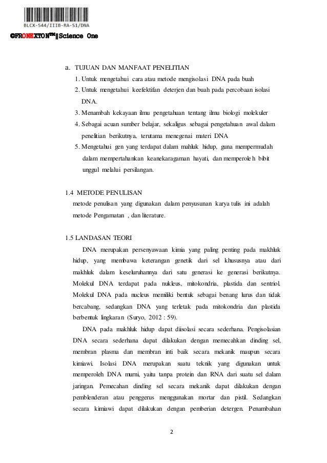 Praktikum Isolasi Dna