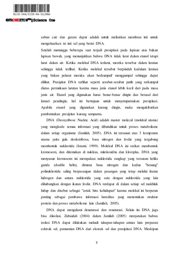 Praktikum Isolasi Dna