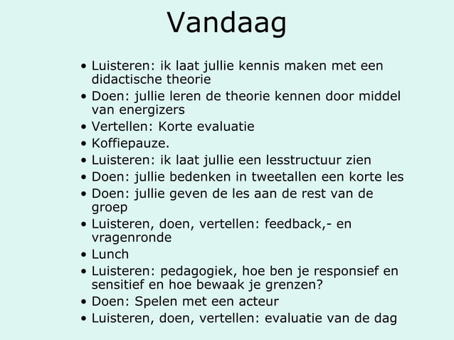 Praktische didactiek en pedagogiek