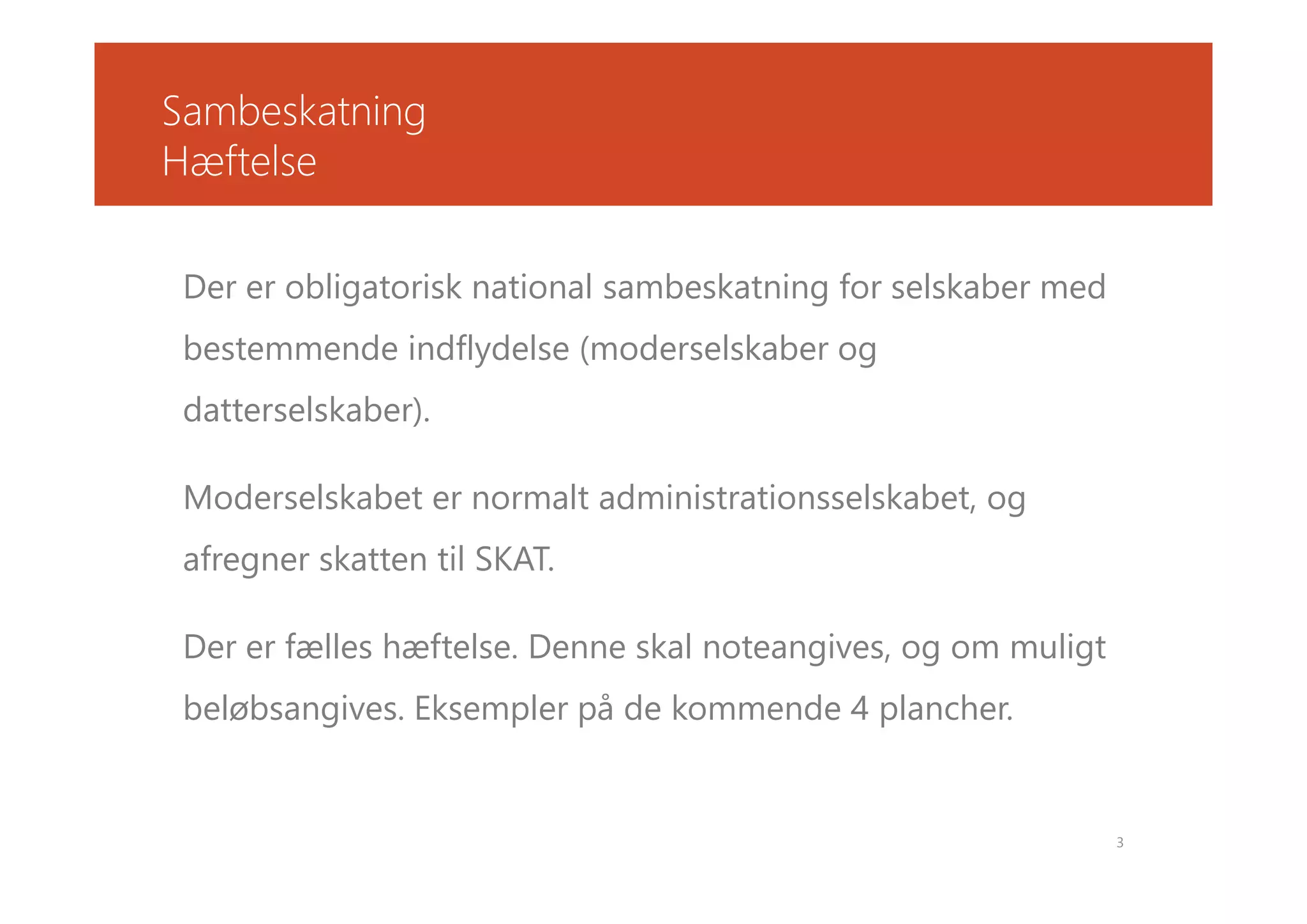 Sambeskatning og hæftelse - eksempler | PDF