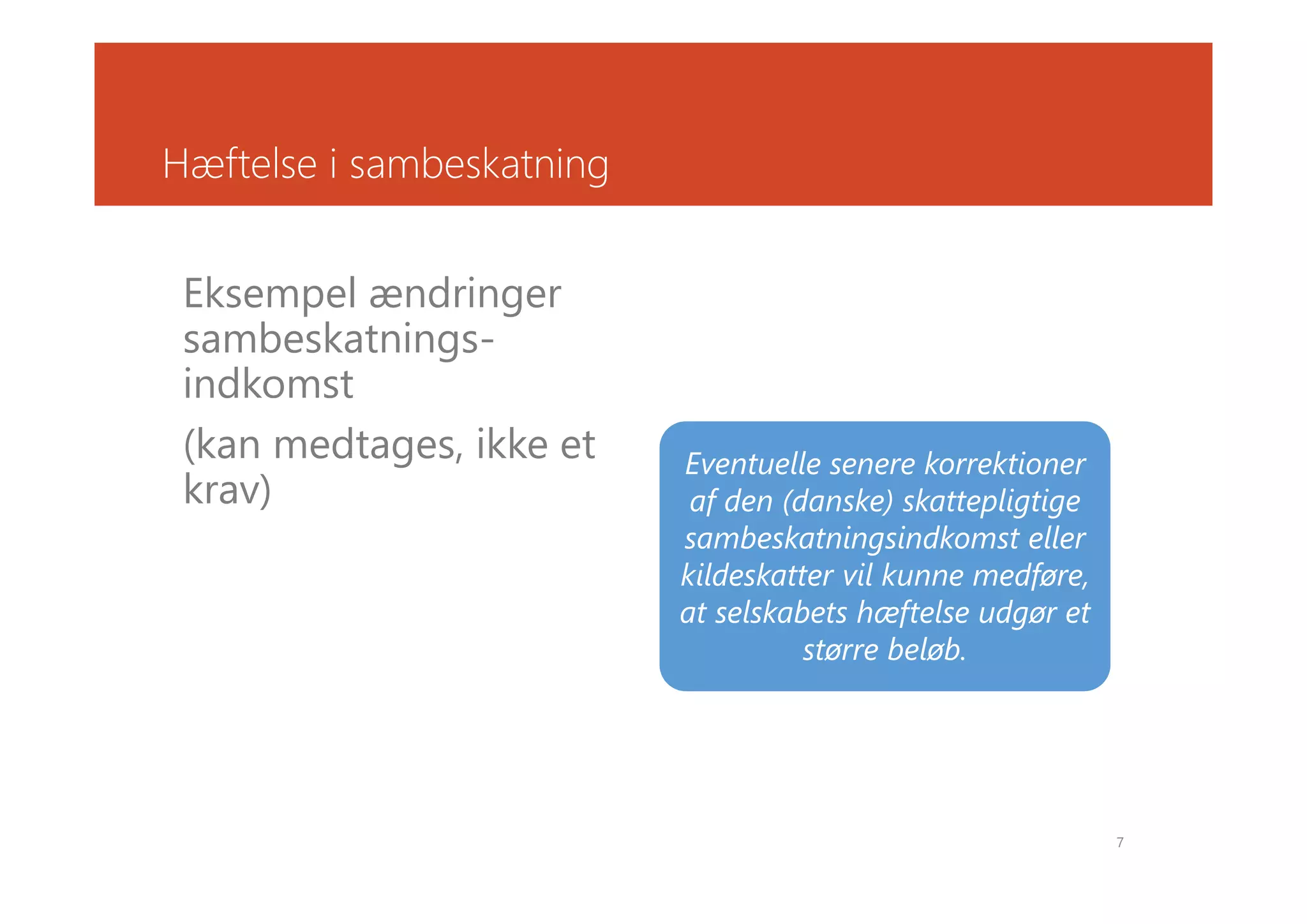 Sambeskatning og hæftelse - eksempler | PDF