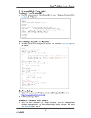 Prakt modul 9 sym kriptografi | PDF