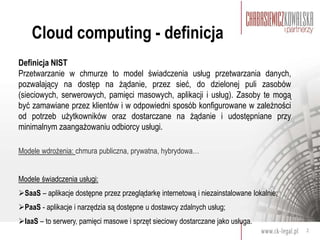 Praktyczne problemy cloud computingu