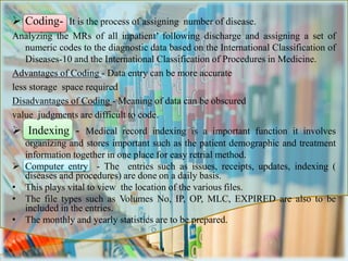 PROCESSING OF MEDICAL RECORD DEPARTMENT.pptx | Healthcare Industry ...