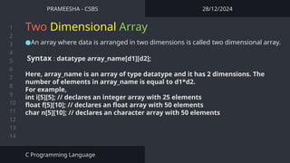 PASSING ONE DIMENSIONAL ARRAY AS ARGUMENT PPT.pptx