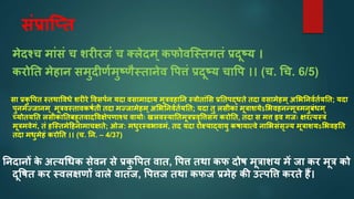 संप्रतस्प्त
मेदश्च मतंसं च िरीरजं च तलेदम्कफोवस्स्तगतं प्रदूषय ।
करोनत मेहतन समुदीणामुषणैस्ततनेव वपिं प्रदूषय चतवप ।। (च. चच. 6/5)
सत प्रक
ु वपत स्तथतववधे िरीरे ववसपान यदत वसतमतदतय मूिवहतनन स्िोततंमस प्रनतपद्धते तदत वसतमेहम ्अमर्ननवातायनत; यदत
पुनमाज्जतनम् मूिवस्ततवकषाती तदत मज्जतमेहम्अमर्ननवातायनत; यदत तु लसीकतं मूितियेवमर्वहनन्मूिमनुबंधम्
च्योतयनत लसीकतनतबहूतवतदववक्षेपणतश्च वतयोाः खलवस्यतनतमूिप्रवृविसंग करोनत, तदत स मि इव गजाः क्षरत्यस्िं
मूिमवेगं, तं हस्स्तमेहहनतमतचक्षते; ओज: मधुरस्वर्तवमं, तद यदत रोक्ष्यतद्वतयु कषतयतत्वे नतमर्संसृज्य मूितियवमर्वहनत
तदत मधुमेहं करोनत ।। (च. नन. – 4/37)
ननदतनों क
े अत्यचधक सेवन से प्रक
ु वपत वतत, वपि तथत कफ दोष मूितिय में जत कर मूि को
दूवषत कर स्वलक्षणों वतले वततज, वपिज तथत कफज प्रमेह की उत्पवि करते हैं।
 