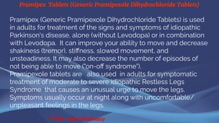 Primpex Generic Name Pramipex Tablets (Generic Pramipexole Dihydrochloride Tablets) | PDF