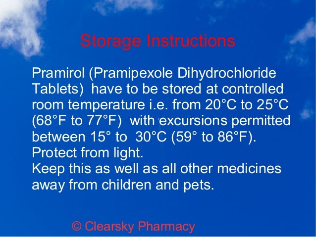 Pramirol sr 0.25 feet