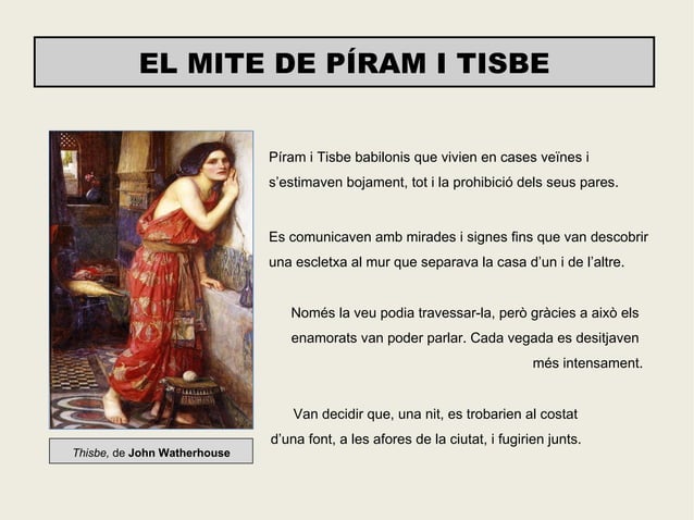 El Mite De P ram I Tisbe PPT