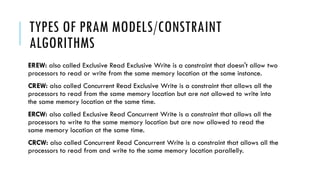 Pram Algorithm Ed Parallel Random Access Machine (PRAM) Model.pptx