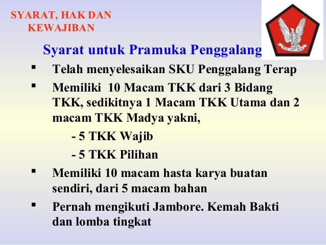 persyarat pramuka garuda dan tanda pramuka garuda