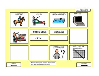 Material desenvolvido pela Dra. Miryam Pelosi
Site: www.tecnologiaassistiva.com.br
 