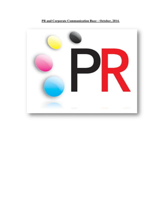 PR and Corporate Communication Buzz – October, 2014. 
 