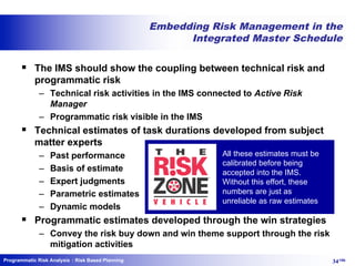 Programmatic Risks Probabilistic Schedule and Cost Analysis | PDF