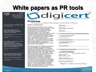 White papers as PR tools
 