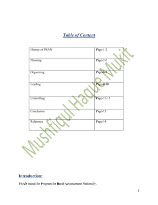 Pran RFL term paper by Mushfiqul Haque Mukit | DOCX