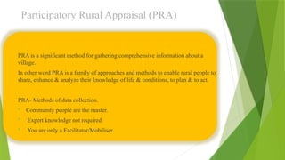 Pra Methods Ismp Comprehensive Guide to Participatory Rural Appraisal (PRA) Methods and ...
