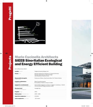 Progetti




 40
          Projects




                          Mario Cucinella Architects
                          SIE...