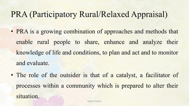 PRA and RRA tools | PDF