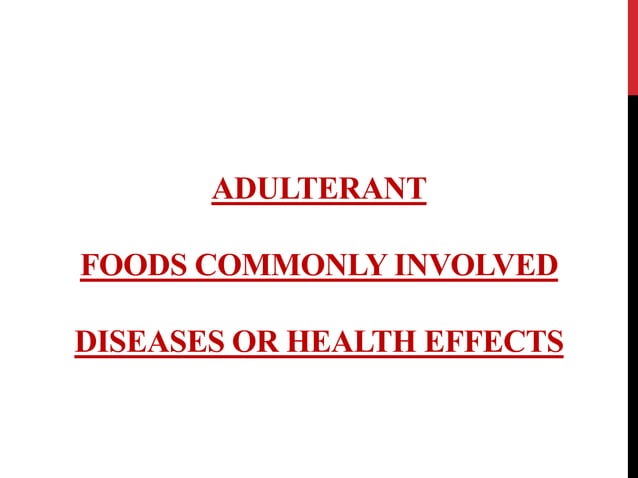 FOOD ADULTERATION Prasad ppt1 | PPT