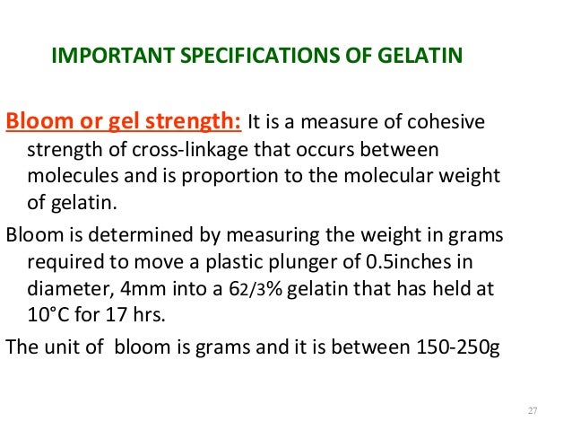Gelatin Bloom Strength | What does blooming gelatine mean and how do ...