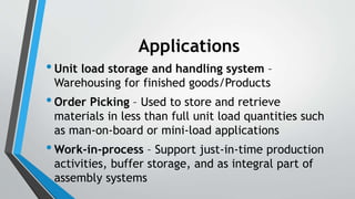 Automated storage and retrieval system | PPTX
