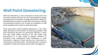Wellpoint Dewatering System.pdf Prasanth Dewatering | Well Point Dewatering Service Experts | PDF