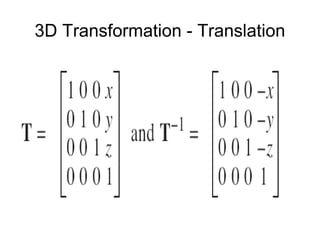 3D Transformation - Translation 