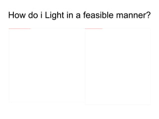 How do i Light in a feasible manner? 