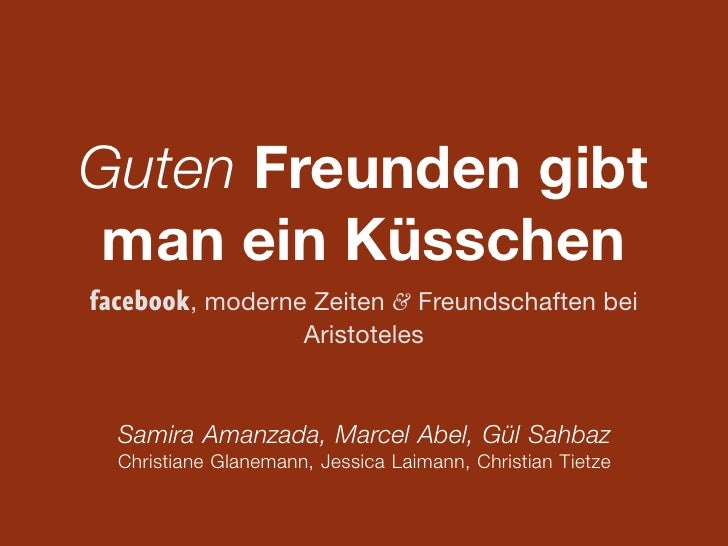 Freundschaft Und Facebook