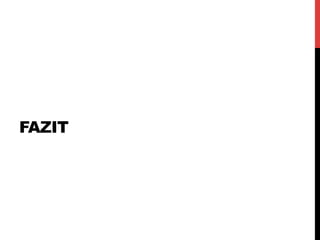 FAZIT
•  Kollaboratives Qualitätsmanagement sollte beim Einsatz
von Wikis im wissenschaftlichen Kontext bedacht werden
•  Verschiedene Strategien möglich
•  Die hohe Flexibilität von Wikis sollte bei der Planung von
Lernsettings ebenfalls bedacht werden.
•  Ein Wiki stellt die Grundfunktionalität für kollaboratives
Arbeiten (und Lernen) bereit, mehr bringt es von sich aus
aber nicht mit an Strukturmerkmalen.
•  Extrem hohes Potential für die effektive Verwaltung und
Erzeugung von Wissen im Seminarkontext

 